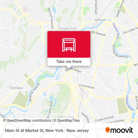 Main St at Market St map