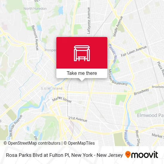 Rosa Parks Blvd at Fulton Pl map
