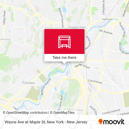 Wayne Ave at Maple St map