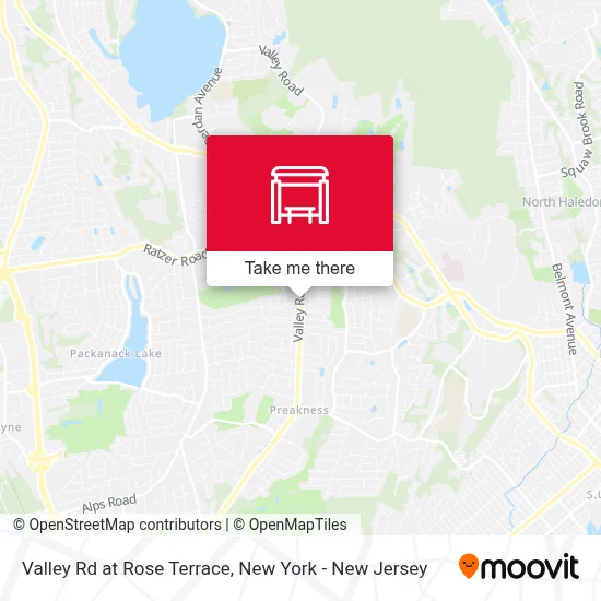 Valley Rd at Rose Terrace map