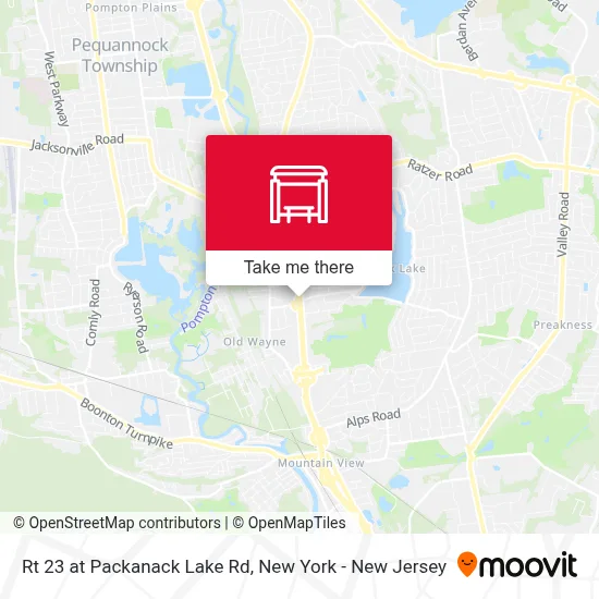 Rt 23 at Packanack Lake Rd map