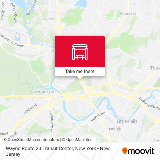 Wayne Route 23 Transit Center map
