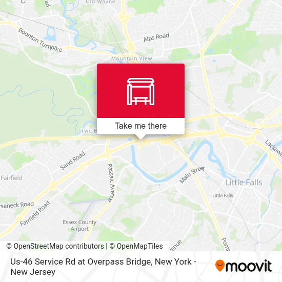 Us-46 Service Rd at Overpass Bridge map