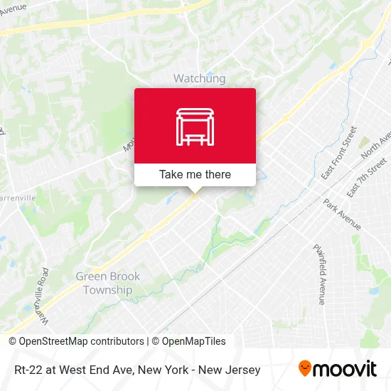 Rt-22 at West End Ave map