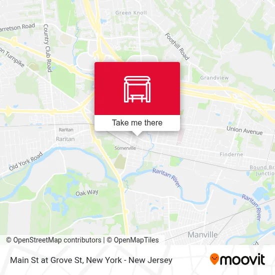 Main St at Grove St map