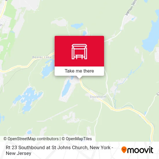 Rt 23 Southbound at St Johns Church map