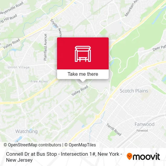 Connell Dr at Bus Stop - Intersection 1# map