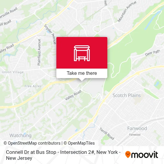 Connell Dr at Bus Stop - Intersection 2# map