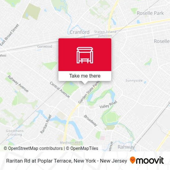 Raritan Rd at Poplar Terrace map