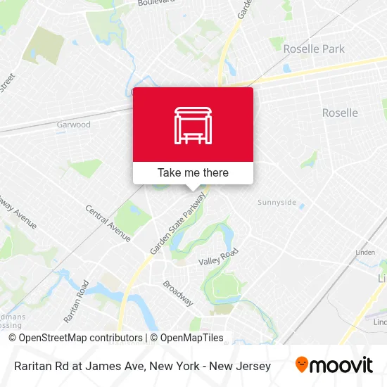 Raritan Rd at James Ave map