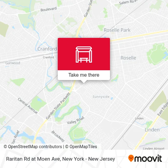 Raritan Rd at Moen Ave map