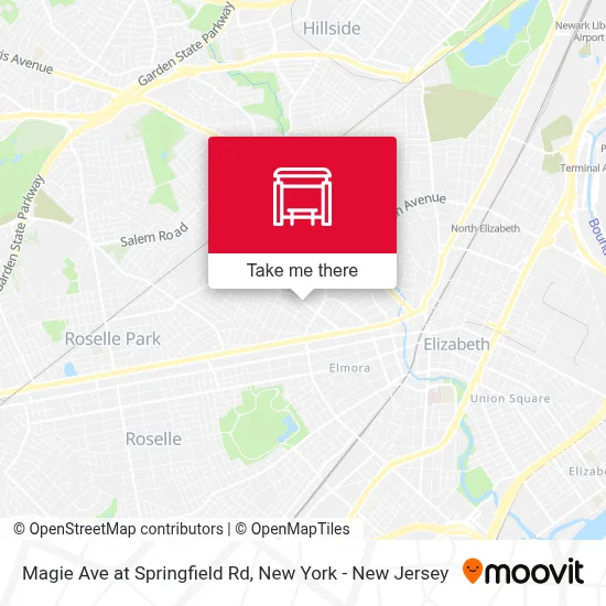 Magie Ave at Springfield Rd map