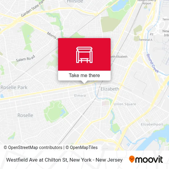 Westfield Ave at Chilton St map