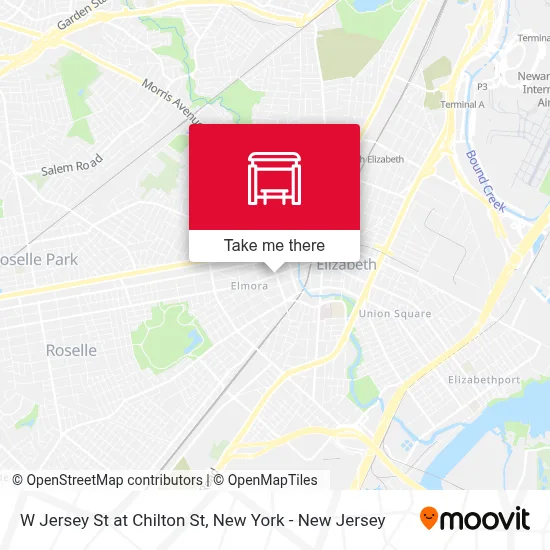 W Jersey St at Chilton St map