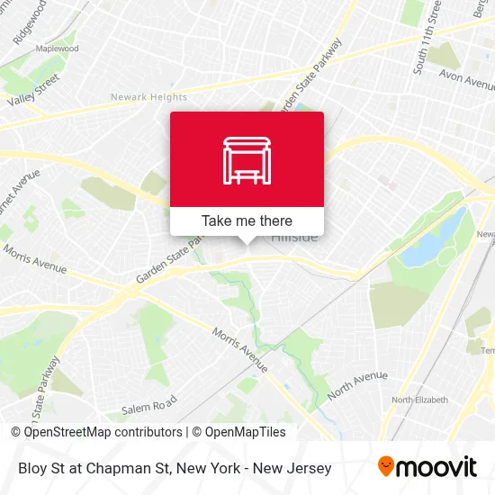 Bloy St at Chapman St map