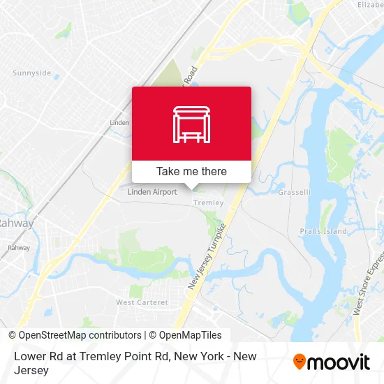 Lower Rd at Tremley Point Rd map