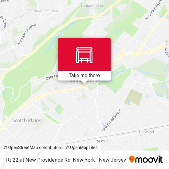 Rt-22 at New Providence Rd map