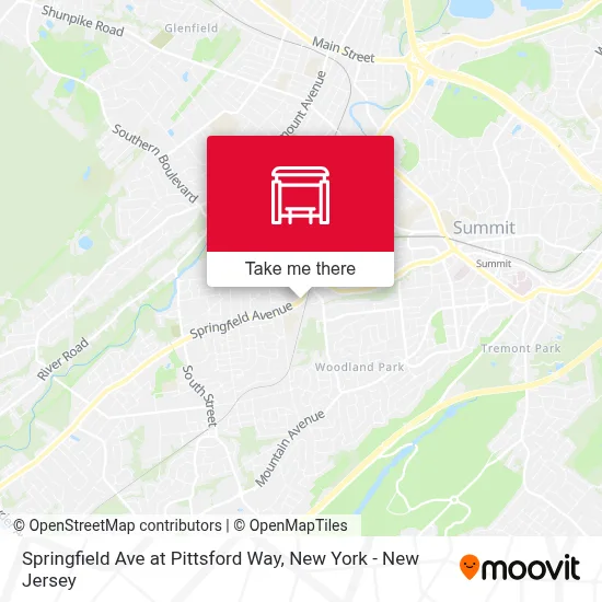 Springfield Ave at Pittsford Way map