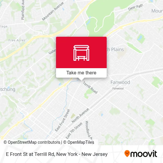 E Front St at Terrill Rd map