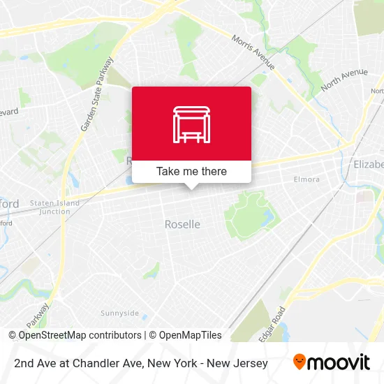 2nd Ave at Chandler Ave map