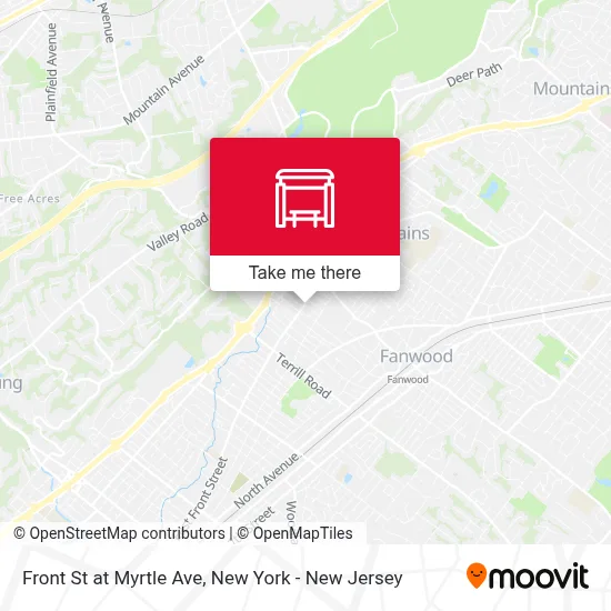 Front St at Myrtle Ave map