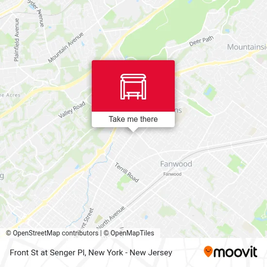 Front St at Senger Pl map
