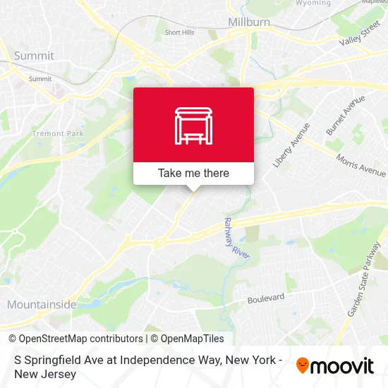S Springfield Ave at Independence Way map