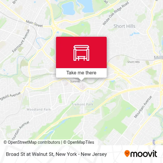 Broad St at Walnut St map