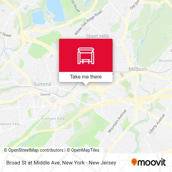 Broad St at Middle Ave map