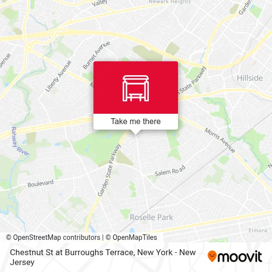 Chestnut St at Burroughs Terrace map