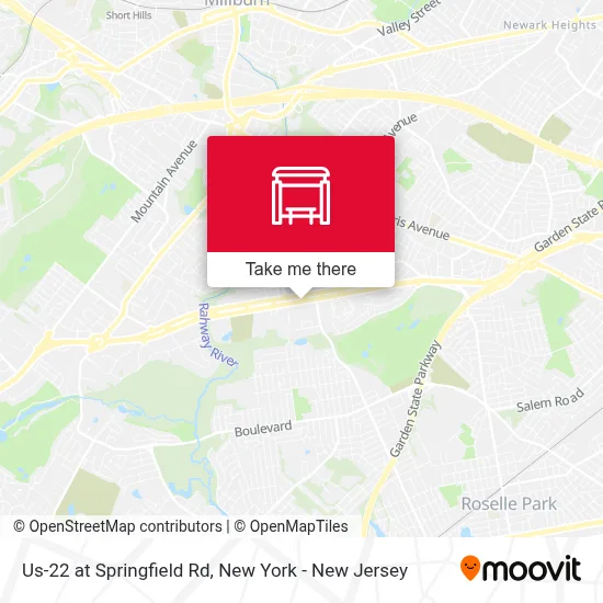 Us-22 at Springfield Rd map