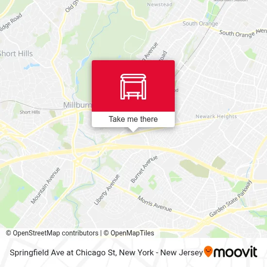 Springfield Ave at Chicago St map