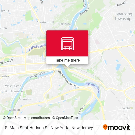 S. Main St at Hudson St map