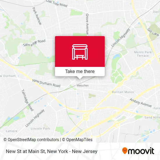 New St at Main St map