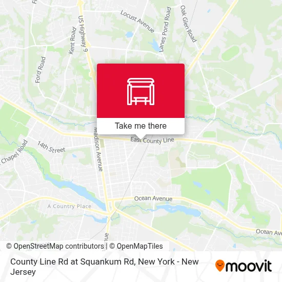 County Line Rd at Squankum Rd map