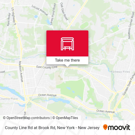 County Line Rd  at Brook Rd map