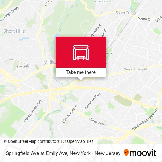 Springfield Ave at Emily Ave map