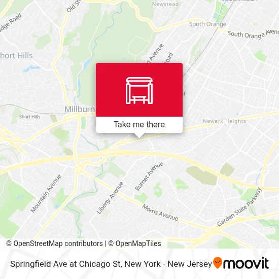 Springfield Ave at Chicago St map