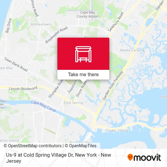 Us-9 at Cold Spring Village Dr map