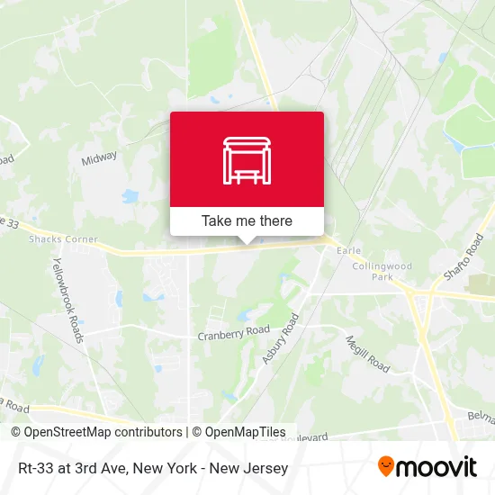 Rt-33 at 3rd Ave map