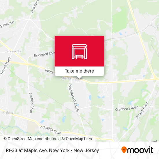Rt-33 at Maple Ave map