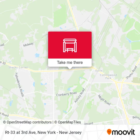 Rt-33 at 3rd Ave map