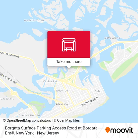 Borgata Surface Parking Access Road at Borgata Em# map
