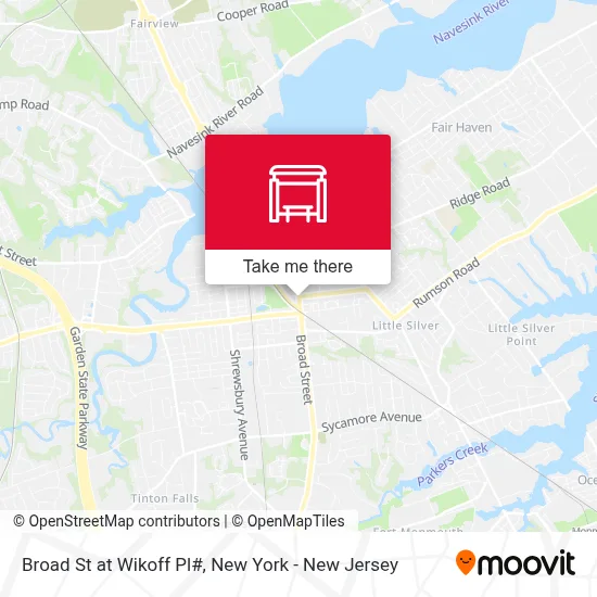 Broad St at Wikoff Pl# map