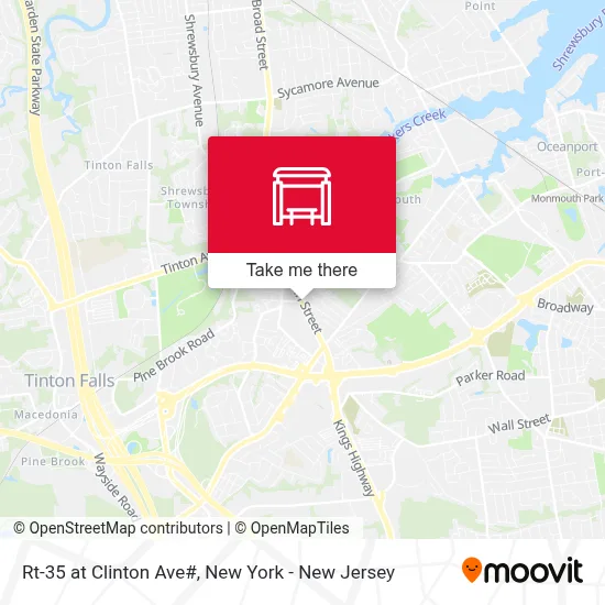 Rt-35 at Clinton Ave# map