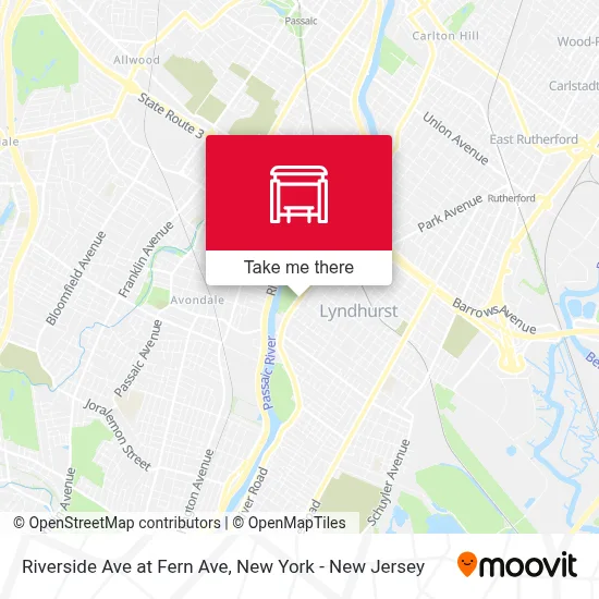 Riverside Ave at Fern Ave map