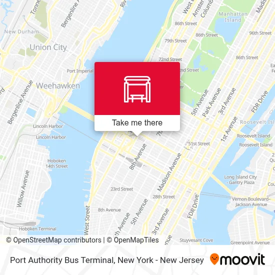 Port Authority Bus Terminal map