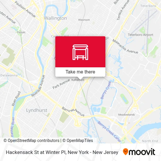 Hackensack St at Winter Pl map