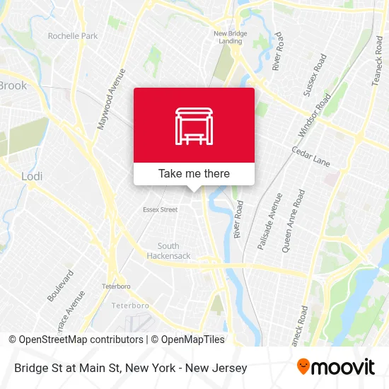 Bridge St at Main St map