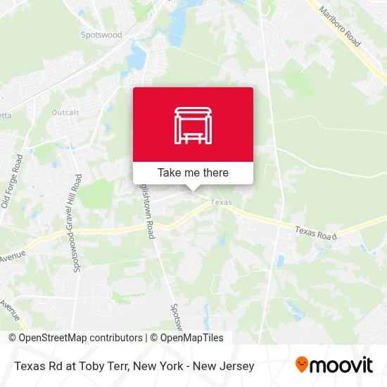Texas Rd at Toby Terr map